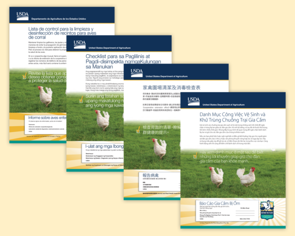 Checklists: Biosecurity for Birds | multiple languages
