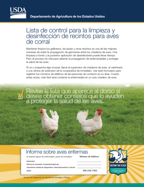 Poultry Biosecurity Checklist | Español